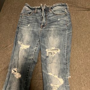 American Eagle High Waisted Distressed Jeans